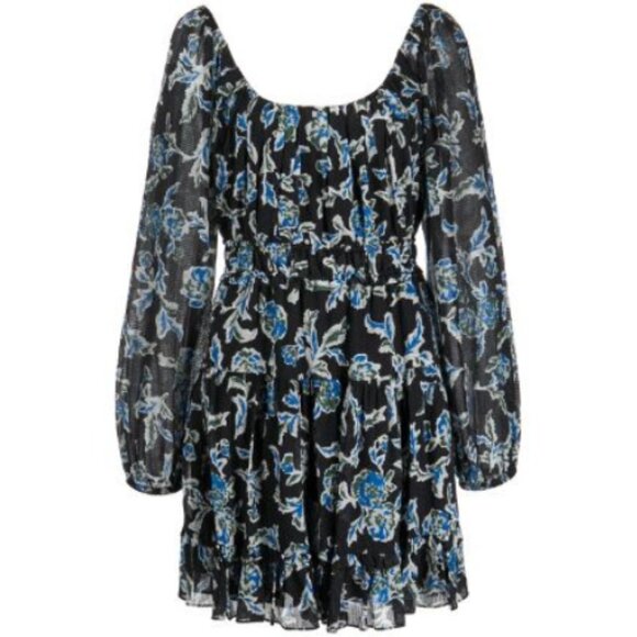 New! Tanya Taylor Edita Dress long sleeve floral 17390 - Picture 3 of 13